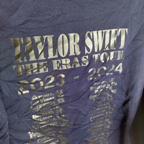 Taylor Swift Eras Tour Navy Blue Crew Neck Sweatshirt Sz 2Xl - Picture 6 of 9